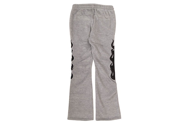 COPPER RIVET SAINTS MOHAIR PEARL STACKED SWEATPANTS (531581-GY:GRAY)