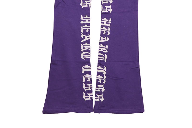FOCUS HEARTLESS CROPPED HOODIE & STACKED JOGGER SET (80559:PURPLE)