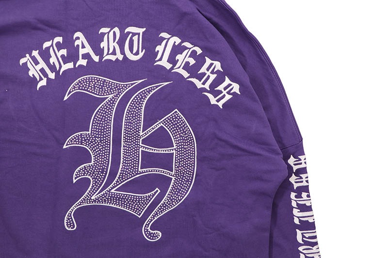 FOCUS HEARTLESS CROPPED HOODIE & STACKED JOGGER SET (80559:PURPLE)