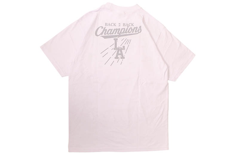 STREET WEAR SUPPLY BACK 2 BACK WORLD SERIES CHAMPIONS T-SHIRT (WHITE)