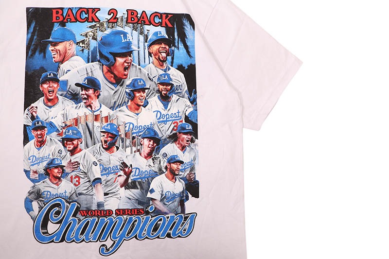 STREET WEAR SUPPLY BACK 2 BACK WORLD SERIES CHAMPIONS T-SHIRT (WHITE)