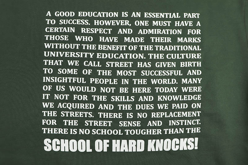 SCHOOL OF HARD KNOCKS SOHK OVAL HOODIE (GREEN) | Brand,S-Z