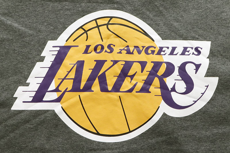 STARTER LOS ANGELES LAKERS REVERSIBLE HOODED BOMBER JACKET (LA130252:PURPLE/CHARCOAL GRAY)