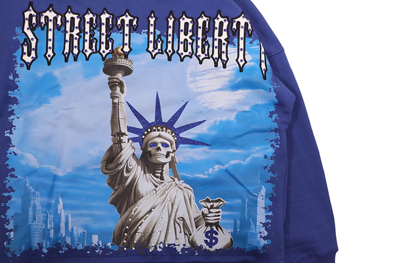 FOCUS STREET LIBERTY CROPPED HOODIE (80771:ROYAL)