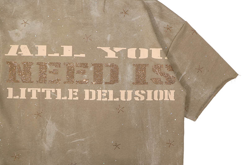 BKYS DELUSION FRENCH TERRY CROPPED TEE (T1488:VINTAGE KHAKI)