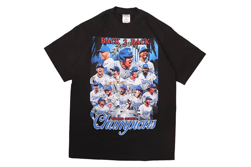 STREET WEAR SUPPLY BACK 2 BACK WORLD SERIES CHAMPIONS T-SHIRT (BLACK)