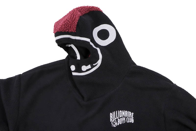 BILLIONAIRE BOYS CLUB POLAR BALACLAVA JACQUARD HOODIE (831-9403:BLACK)