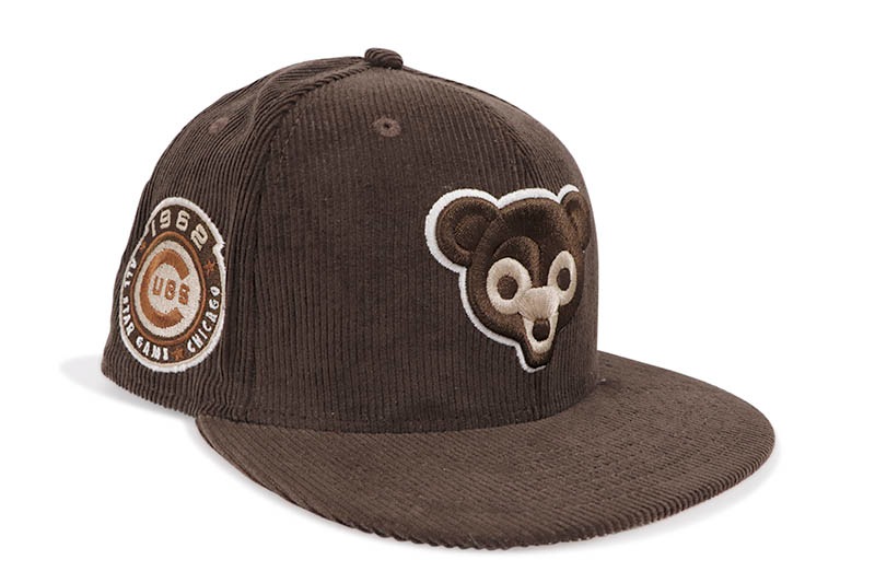 NEW ERA CHICAGO CUBS 59FIFTY FITTED CAP (1962 ALL STAR GAME SIDE PATCH/CREAM UNDER VISOR/WALNUT CORDUROY)