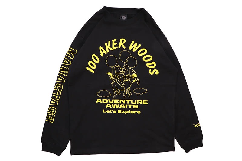 MANASTASH WINNIE THE POOH L/S TEE (792-5230015-010:BLACK)