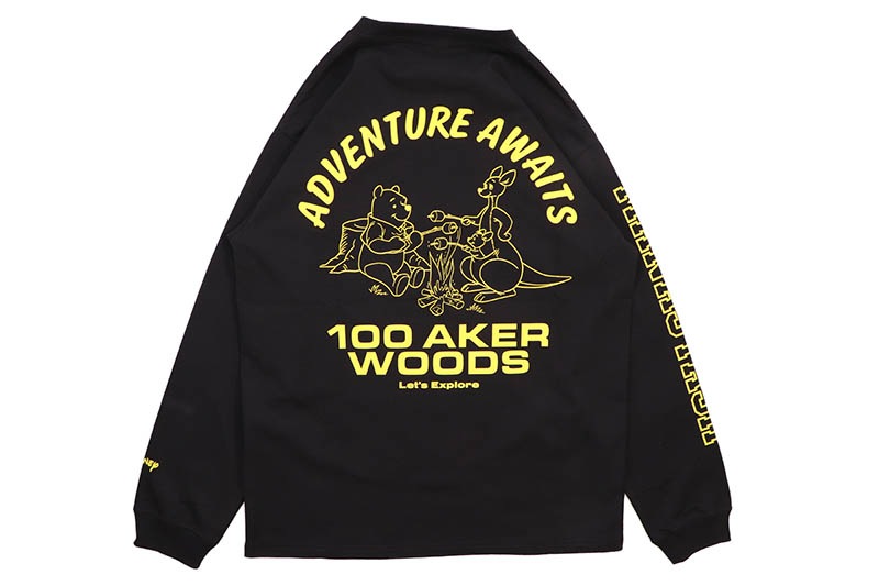 MANASTASH WINNIE THE POOH L/S TEE (792-5230015-010:BLACK)