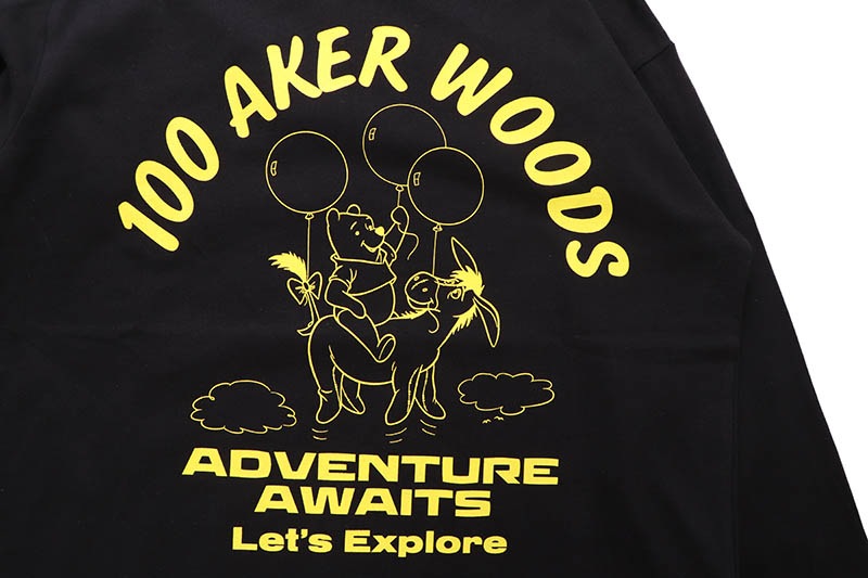 MANASTASH WINNIE THE POOH L/S TEE (792-5230015-010:BLACK)