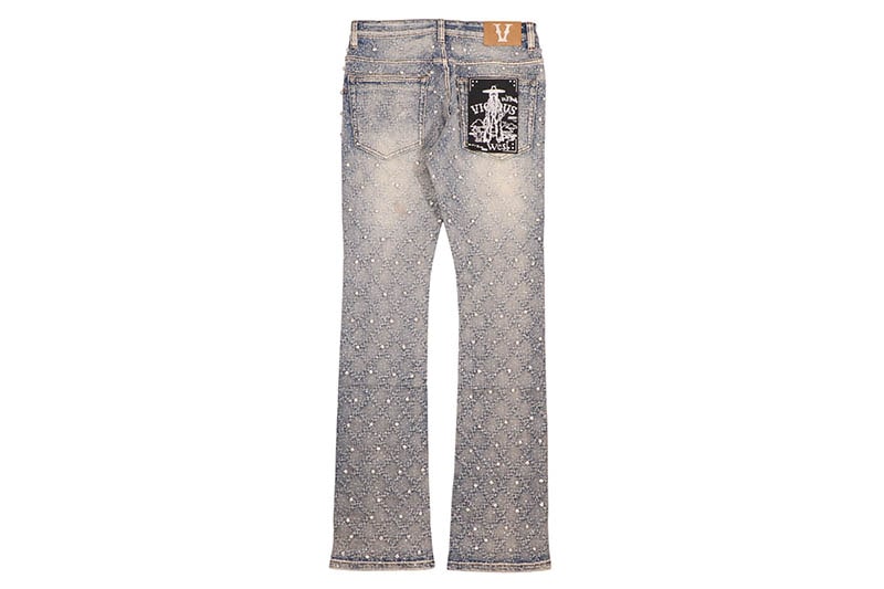 VICIOUS EMBELLISHED FLARE DENIM (VC510:LIGHT BLUE) | Brand,OTR