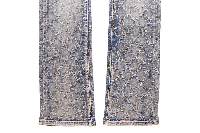 VICIOUS EMBELLISHED FLARE DENIM (VC510:LIGHT BLUE)
