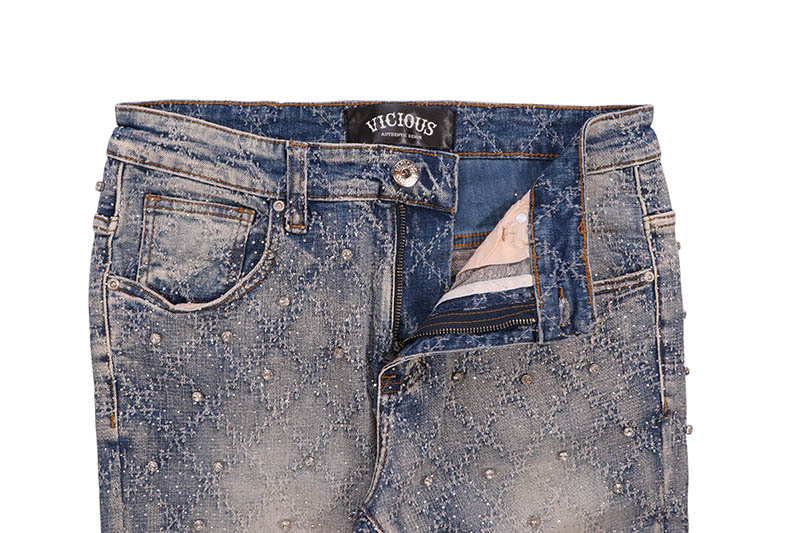 VICIOUS EMBELLISHED FLARE DENIM (VC510:LIGHT BLUE) | Brand