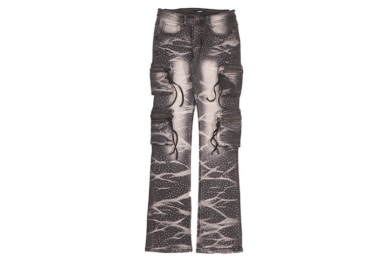 KINDRED CARGO STACKED FIT PANTS (KD2089:SMOKE BLACK)