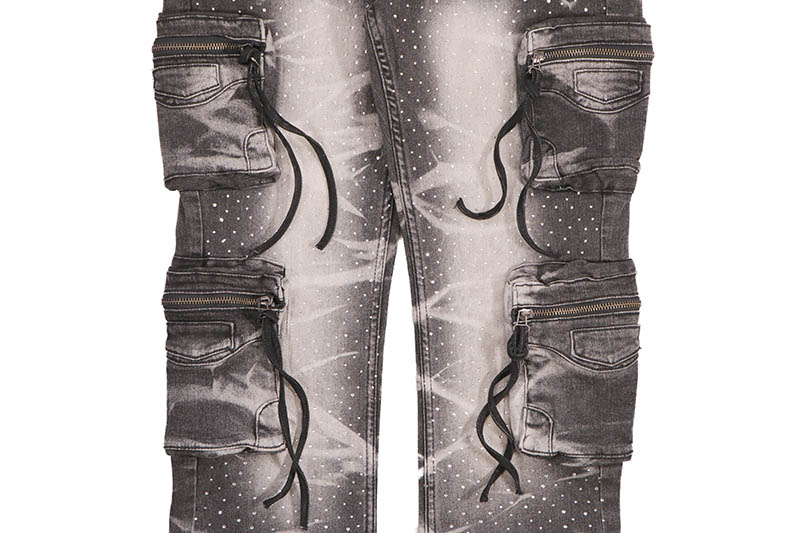 KINDRED CARGO STACKED FIT PANTS (KD2089:SMOKE BLACK)