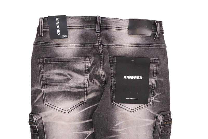 KINDRED CARGO STACKED FIT PANTS (KD2089:SMOKE BLACK)