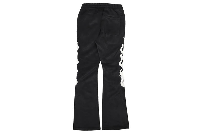 COPPER RIVET SAINTS MOHAIR PEARL STACKED SWEATPANTS (531581-BK:BLACK)
