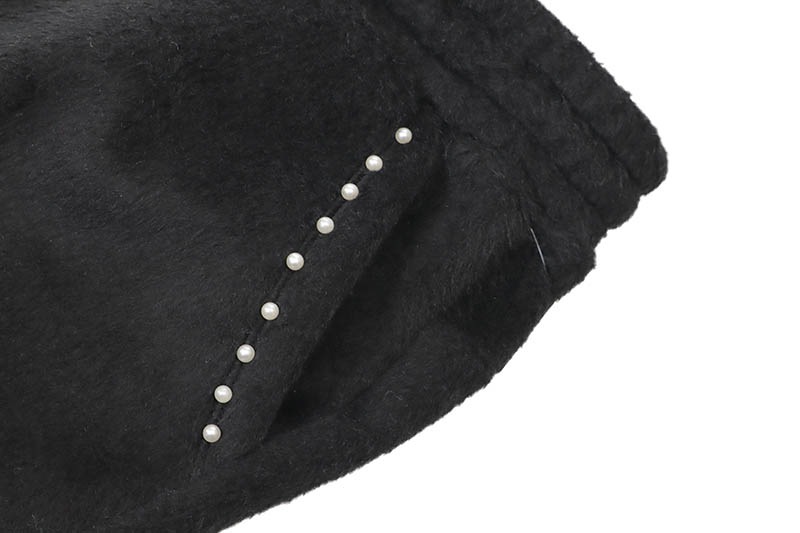 COPPER RIVET SAINTS MOHAIR PEARL STACKED SWEATPANTS (531581-BK:BLACK)