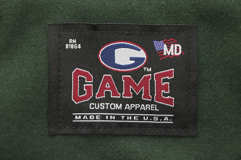 GAME SPORTSWEAR WOOL LEATHER VARSITY JACKET (5000-206:DARK GREEN