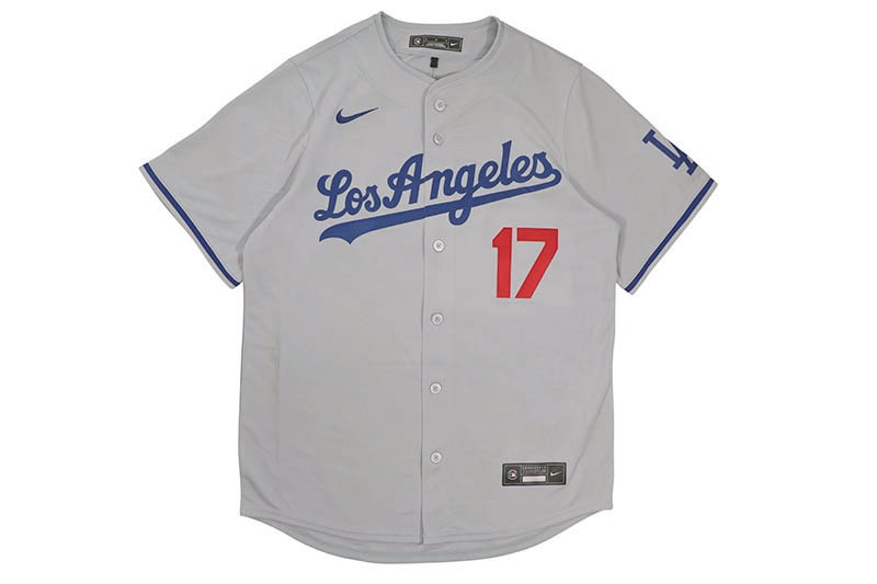 NIKE MLB LOS ANGELES DODGERS ROAD LIMITED PLAYER JERSEY (LM25-LDRD-LD9-HU4:SHOHEI OHTANI/#17/GRAY)