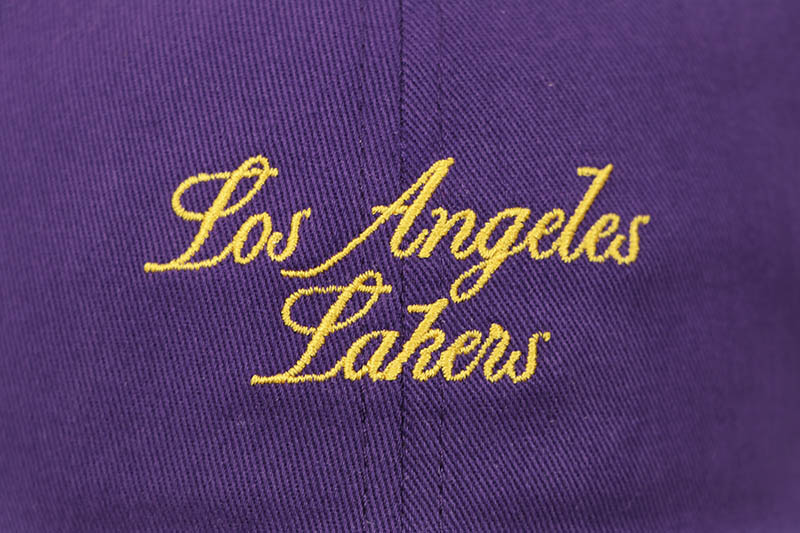 MITCHELL & NESS LOS ANGELES LAKERS SCRIPT STRAPBACK ADJUSTABLE HAT