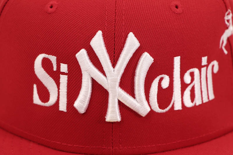 SINCLAIR NEW ERA CLASSIC 59FIFTY FITTED HAT (2000 WS SIDE PATCH/GREY UNDER VISOR/SCARLET)