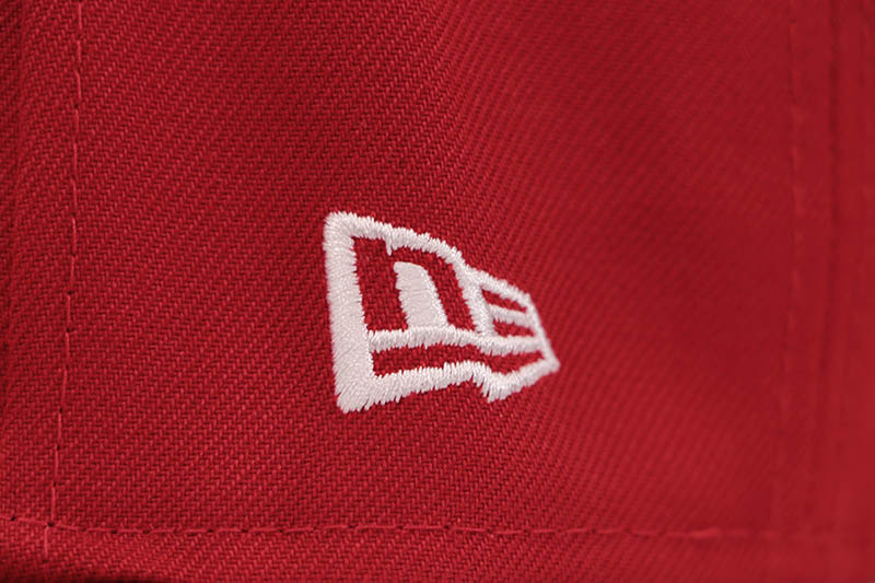 SINCLAIR NEW ERA CLASSIC 59FIFTY FITTED HAT (2000 WS SIDE PATCH/GREY UNDER VISOR/SCARLET)