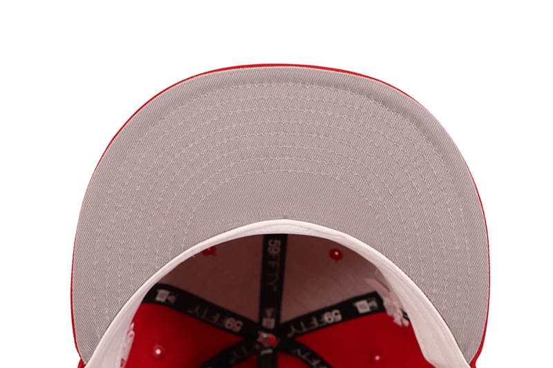 SINCLAIR NEW ERA CLASSIC 59FIFTY FITTED HAT (2000 WS SIDE PATCH/GREY UNDER VISOR/SCARLET)