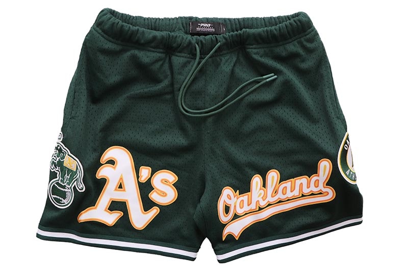 PRO STANDARD OAKLAND ATHLETICS LOGO MESH SHORT (LOA334139-FOR:FOREST GREEN)