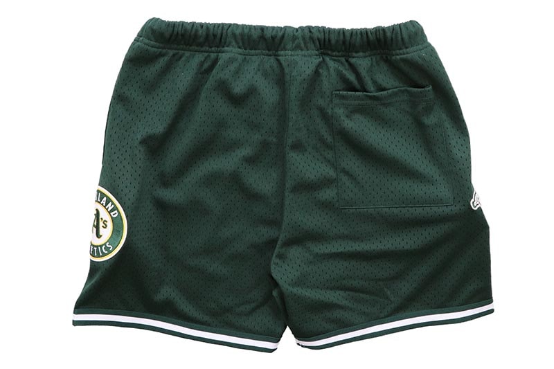 PRO STANDARD OAKLAND ATHLETICS LOGO MESH SHORT (LOA334139-FOR:FOREST GREEN)