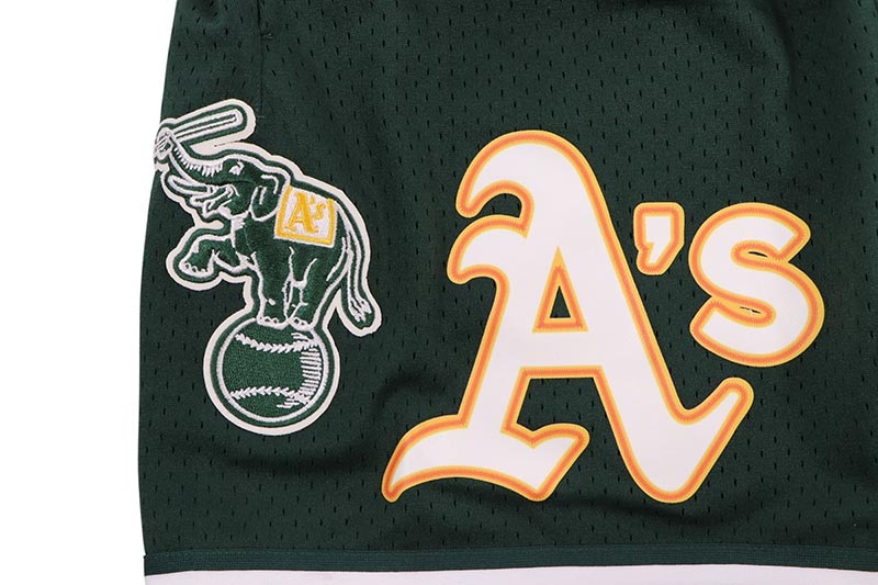 PRO STANDARD OAKLAND ATHLETICS LOGO MESH SHORT (LOA334139-FOR:FOREST GREEN)