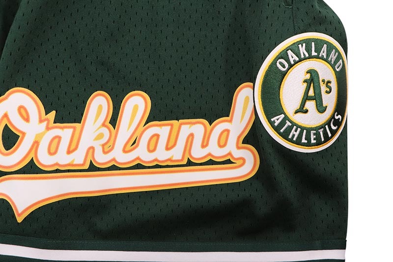 PRO STANDARD OAKLAND ATHLETICS LOGO MESH SHORT (LOA334139-FOR:FOREST GREEN)