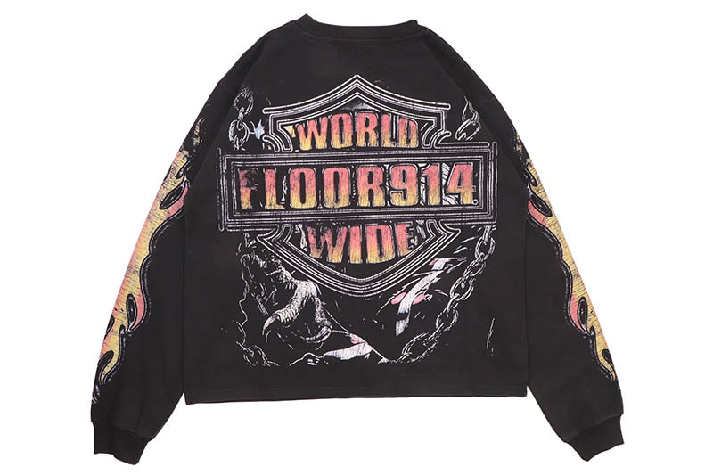 FLOOR 914 SKY STRIKER LONG SLEEVE T-SHIRT (BLACK) | Brand