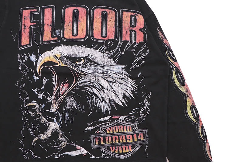 FLOOR 914 SKY STRIKER LONG SLEEVE T-SHIRT (BLACK)