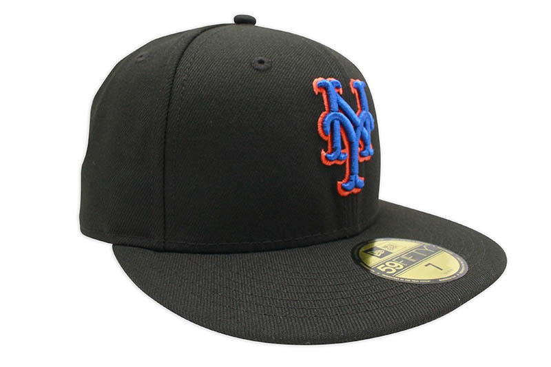 NEW ERA NEW YORK METS 59FIFTY FITTED CAP (PINK UNDER VISOR/BLACK)