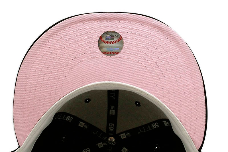 NEW ERA NEW YORK METS 59FIFTY FITTED CAP (PINK UNDER VISOR/BLACK)