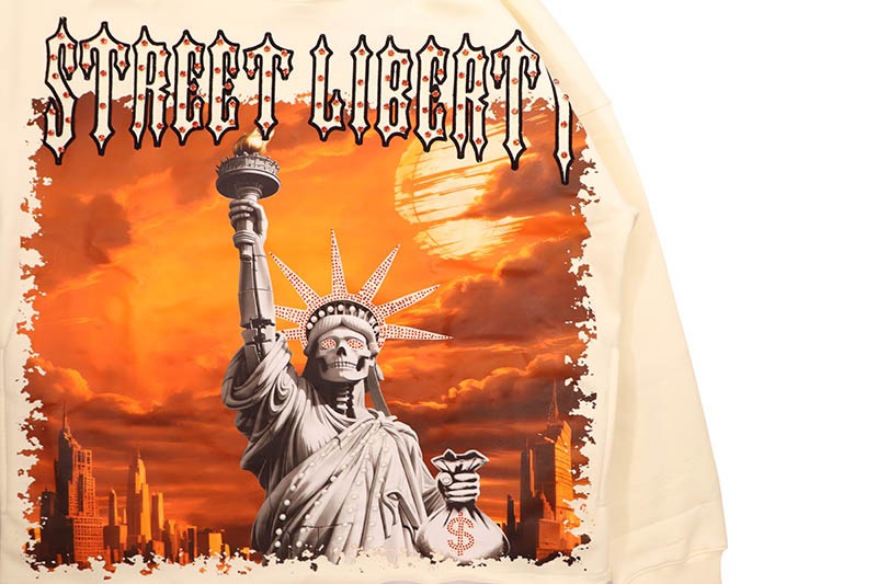 FOCUS STREET LIBERTY CROPPED HOODIE (80771:IVORY)