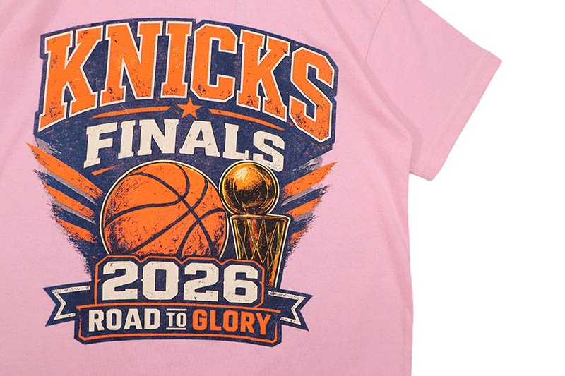 NO BRAND NEW YORK KNICKS 2026 FINALS T-SHIRTS (PINK) | Brand,OTR