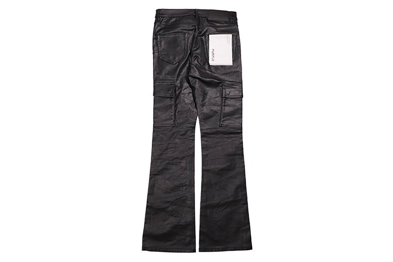 PURPLE BRAND PATENT FILM CARGO FLARE DENIM (P004-PFBL423) | Brand