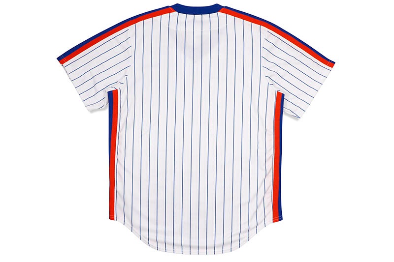 NIKE MLB NEW YORK METS COOPERSTOWN BASEBALL JERSEY (C267-WNMT-NMT-UCT:WHITE STRIPES)