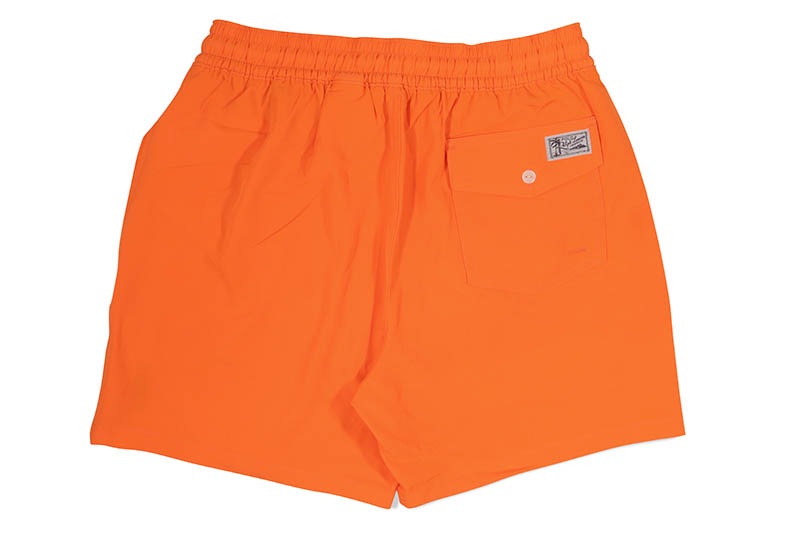 POLO RALPH LAUREN 5.75-INCH POLO BEAR TRAVELER CLASSIC SWIM TRUNK (710890535001:BLAZE RACING ORANGE)