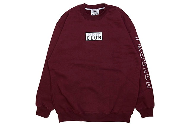 PRO CLUB HEAVYWEIGHT CREWNECK FLEECE SWEATSHIRT (MAROON)