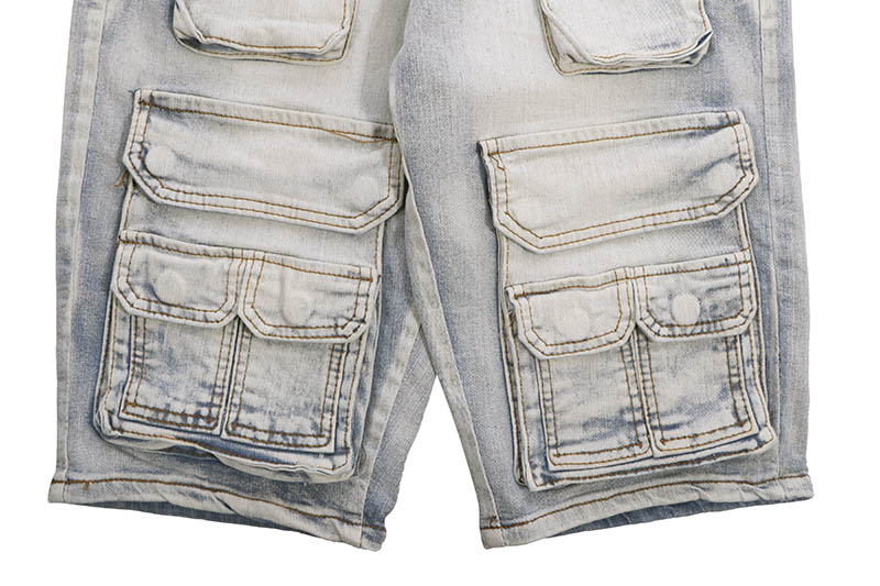 WAIMEA SKINNY CARGO SHORTS (M7438D:BLUE WASH)
