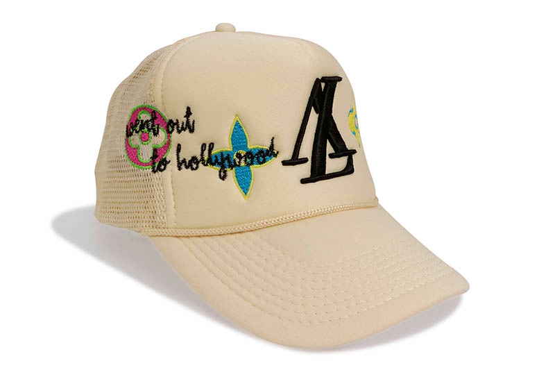 DROPOUT NEW YORK LA LUXE TRUCKER HAT (CREAM) DROPA233