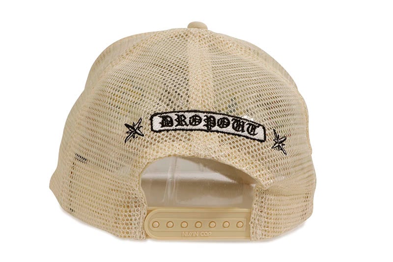 DROPOUT NEW YORK LA LUXE TRUCKER HAT (CREAM) DROPA233