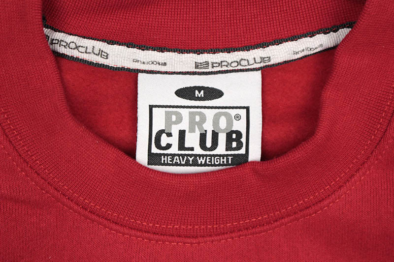 PRO CLUB HEAVYWEIGHT CREWNECK FLEECE SWEATSHIRT (RED)