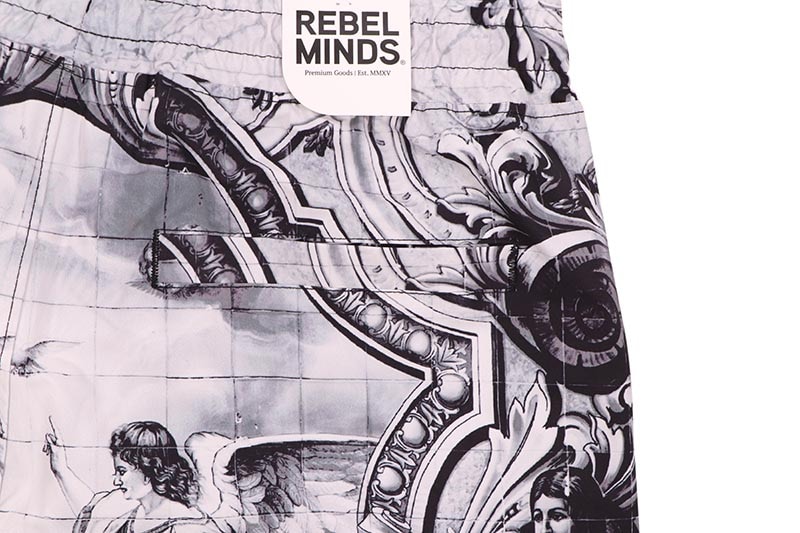 REBEL MINDS BLESSED AND GIFTED BORD SHORTS (151-918:BLACK)