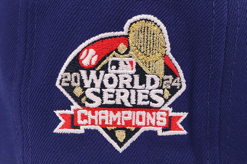 NEW ERA LOS ANGELES DODGERS 59FIFTY FITTED CAP (2024 WORLD SERIES CHAMPIONS SIDE PATCH/BLACK UNDER VISOR/DARK ROYAL) 70971074