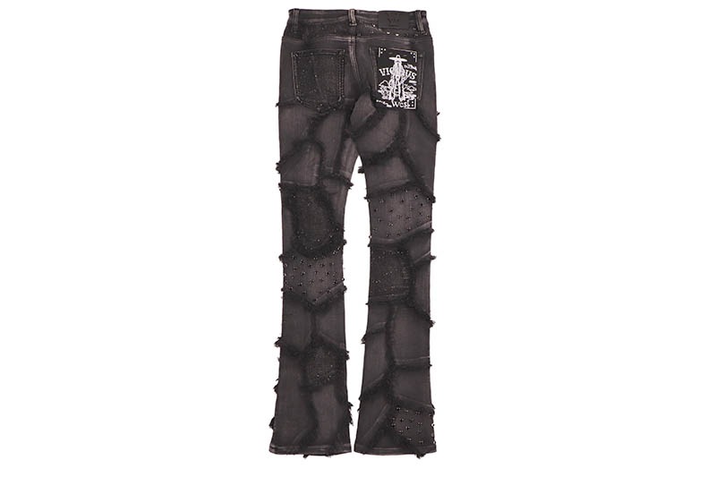 VICIOUS FLARED FIT PANT (VC627R:RAGGY BLACK)
